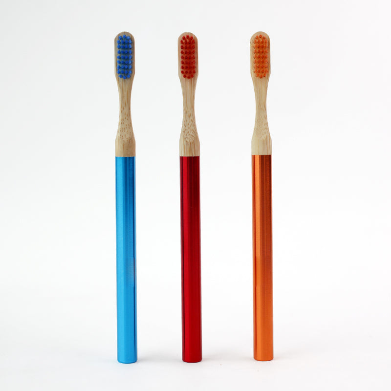 Eco-Friendly Bamboo Toothbrush – Aluminum Handle & Replaceable Head