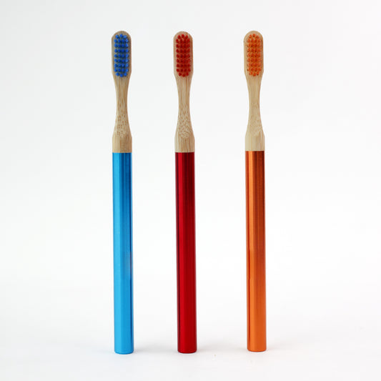 Eco-Friendly Bamboo Toothbrush – Aluminum Handle & Replaceable Head